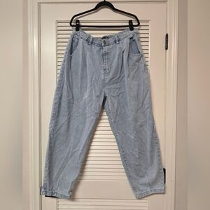 Fashion Nova - (Plus-Size) Light Blue 100% Cotton Jeans With Pockets